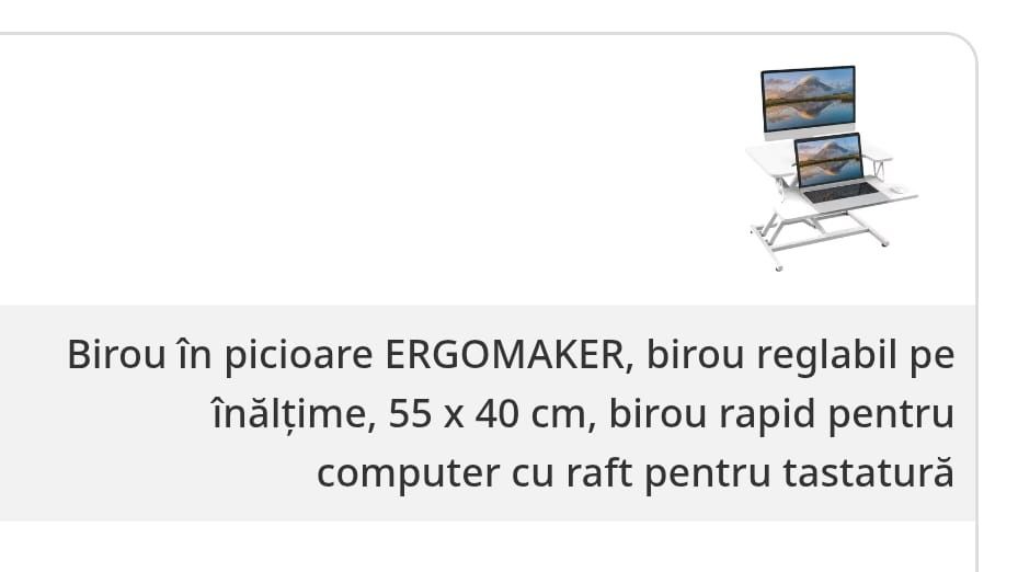 Birou masuta laptop inaltator birou