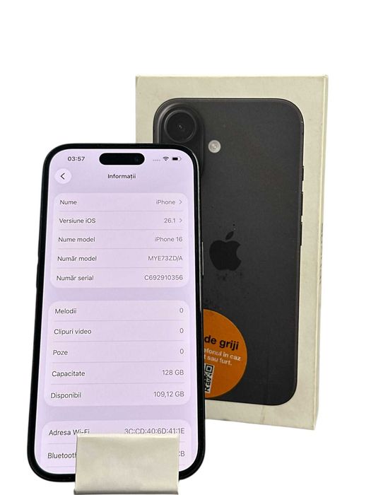 Iphone 16 128Gb Black / Amanet Cashbook Deva