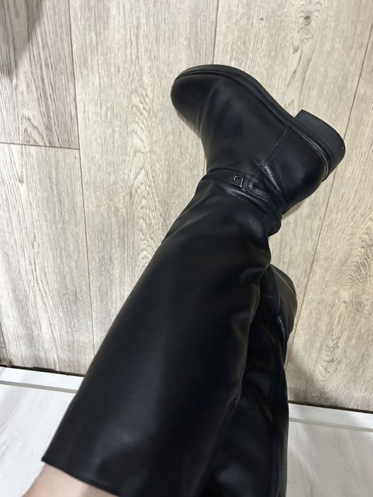 Зимние сапоги кожанные