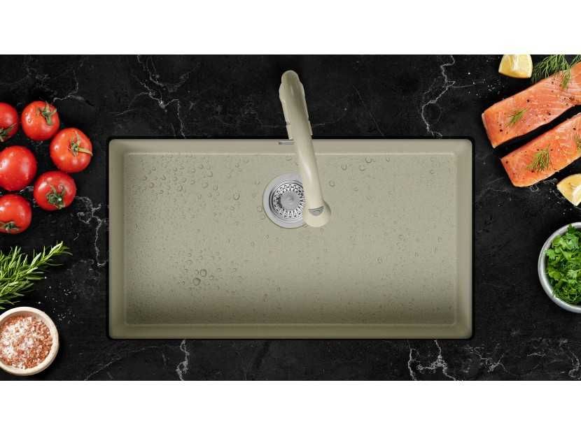 Гранитна Кухненска Мивка за Вграждане под Плот Лондон 80 - Бежова