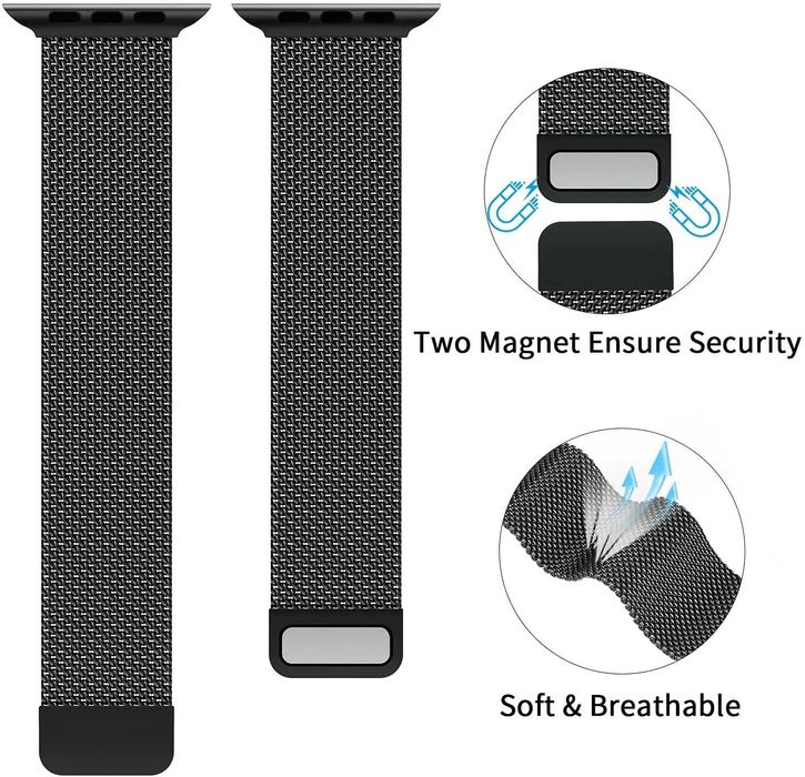 Curea milanese loop cu magnet ceas Apple Watch 10 9 8 7 6 5 Ultra 49mm