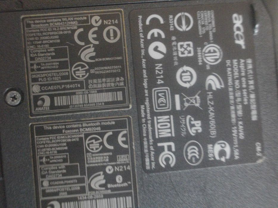 10,1 Инча-Мини Лаптоп ACER ASPIRE One KAV60-Като Нов/Неразличим От Нов