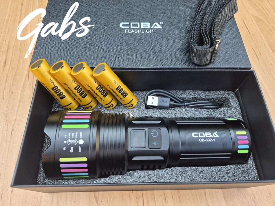 Супер силен LED фенер COBA CB-802-1,3000m