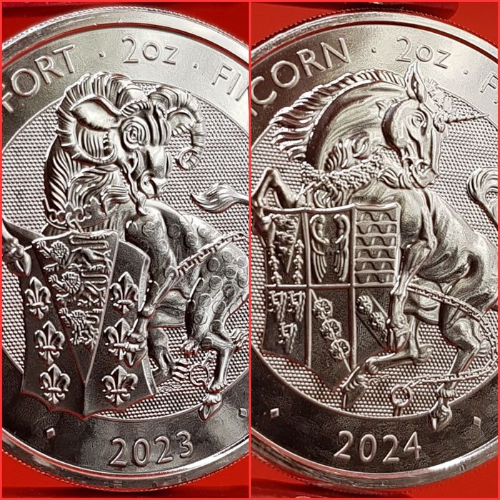 Tudor Beasts TOATE monede lingou argint 999