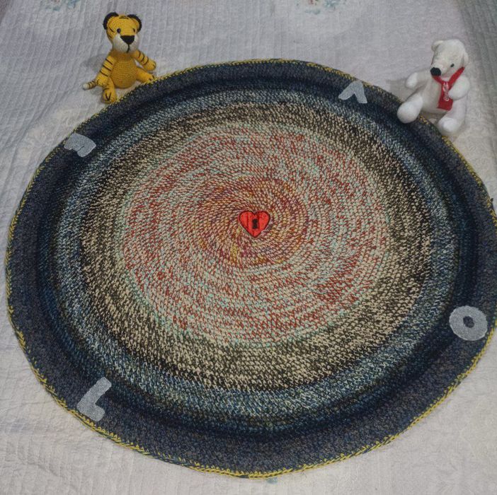 Вязаные теплые коврики