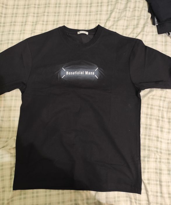 Black White studio shirt Size L черна тениска