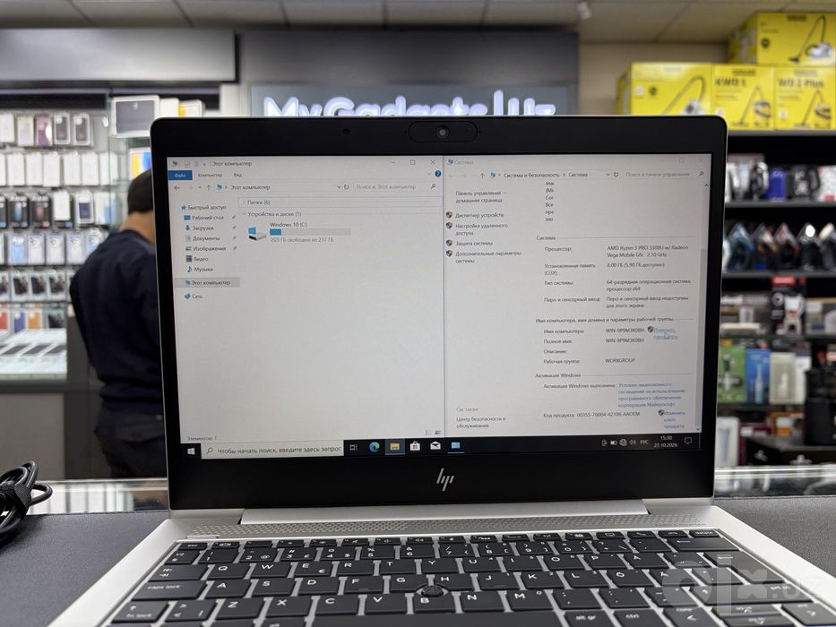 HP ELITEBOOK Silver Ryzen 3 Pro Ozu-8gb Ssd-256gb Yengidek ideaaaalll