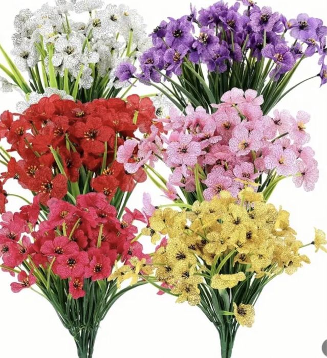Искусственные цветы. Яркие букеты