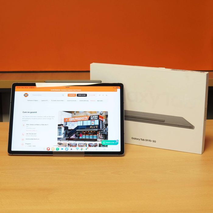 Samsung Galaxy Tab S9 FE+ 5G 128 GB, 12.4'', 8GB RAM, Wi-Fi, Gray 12 LUNI GARANTIE