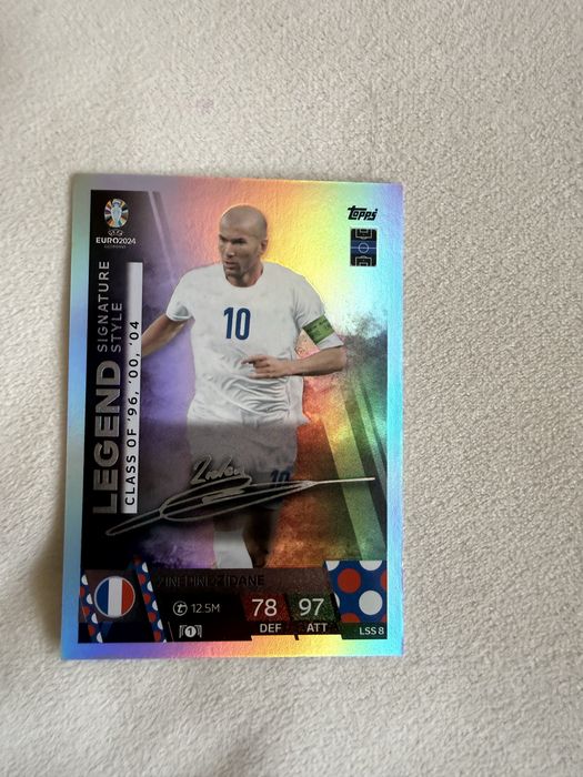 acgカード　　legend of  PTR⭐︎249 Card Zinedine Zidane Legend Signature – Match Attax – Ediție Rară