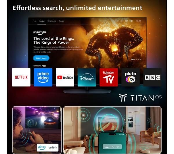 Телевизор с подсветкой 4K QLED Philips