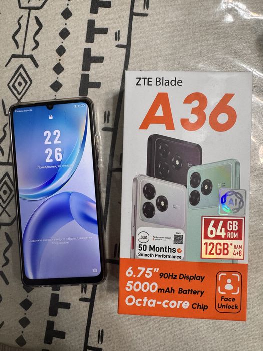 Смартфон ZTE Blade A36 64GB Black продам