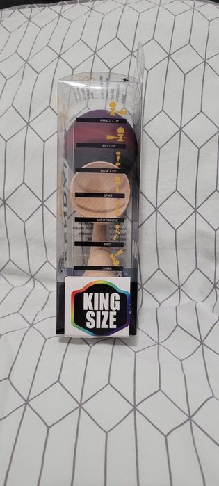 Kendama X Originala, Profesionala, Flippy, din Lemn, Rubber Grip