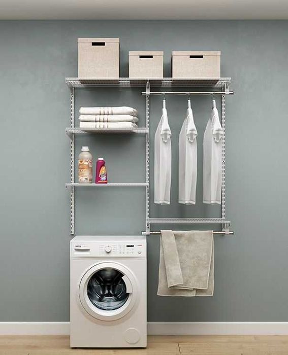 Икономични модулни гардеробни системи НАЛИЧНИ-бял метал-60/120/180см.