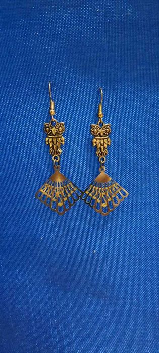 серьги ручной работы с перьями