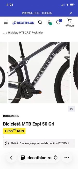 Bicicleta Rockrider