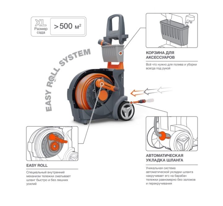 Тележка со шлангом 40м Smart cart DAEWOO