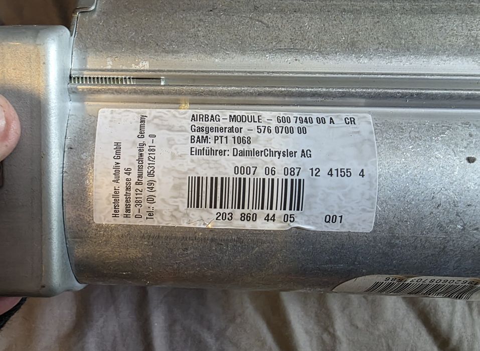 Airbag pasager mercedes c class w203