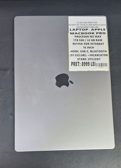 Apple MacBook Pro  M2 Max 1Tb SSD 32Gb 91 Cicluri Garantie/Fact #38271