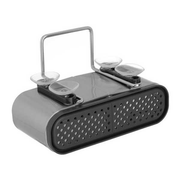 Органайзер за мивка от неръждаема стомана с вендуза Mercado Trade, Сив