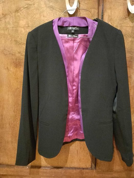 Черно сако Spiegel откачащ ревер S-m