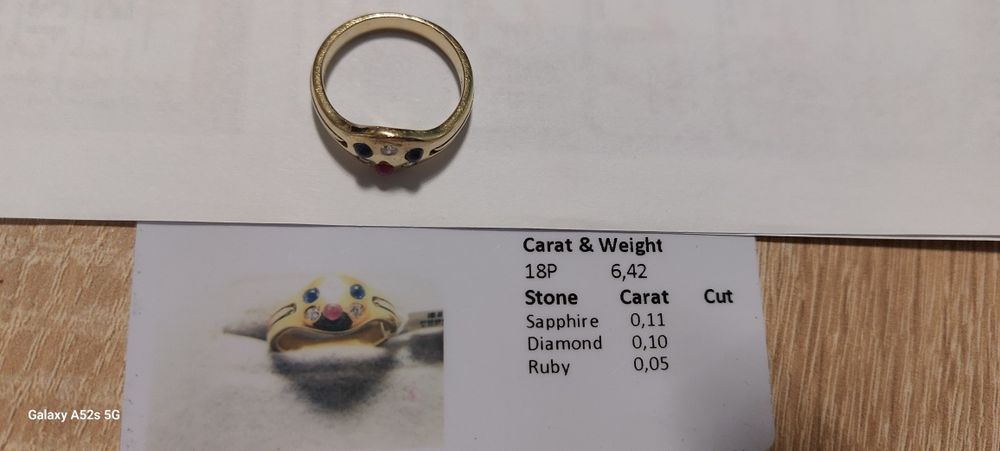 Златен пръстен 18к