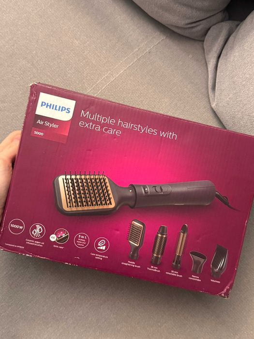Perie cu aer cald Philips Seria 5000 BHA530/00, 1000W - desigilat
