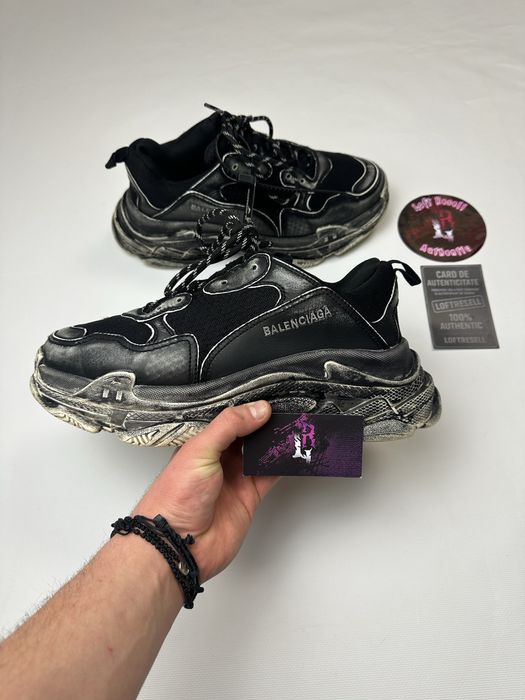 Balenciaga triple s black faded size 43 fit 43-44