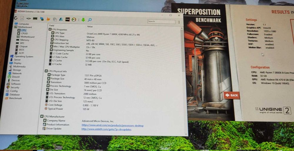 Calculator  gaming ryzen 7 3800x, 32 gb ram , video 8 gb /256 biti