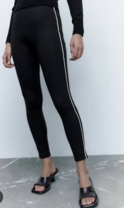 Colanți / pantaloni Zara cu strasuri, noi cu eticheta mărimea S/36