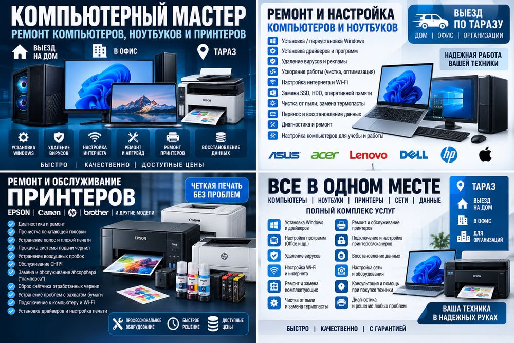Компьютерный мастер | Ремонт компьютеров и принтеров | Выезд