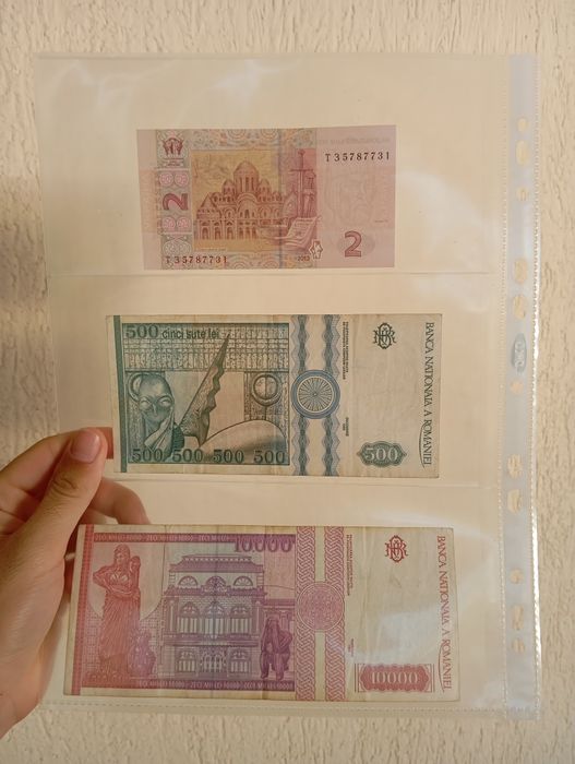 Lot 3 bancnote și 27 monede