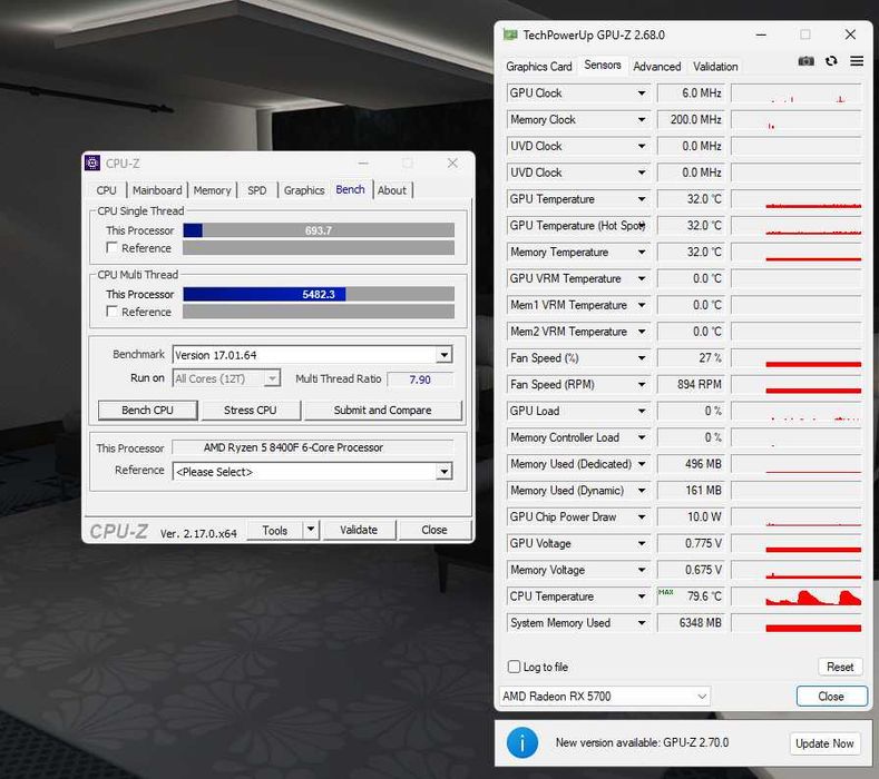 Procesor AMD AM5 Ryzen 5 8400f, aproape nou, full box