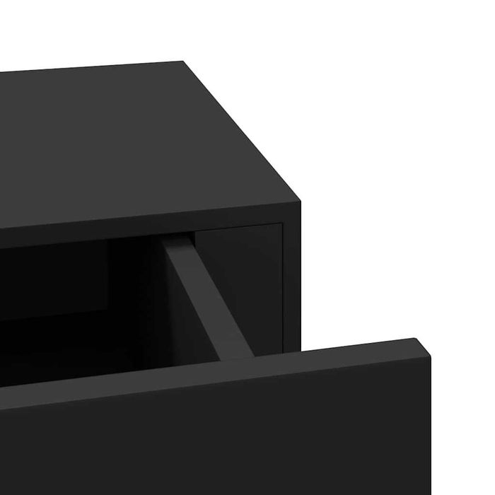 Raft de perete cu sertar 60x23,5x10 cm, MDF negru VidaXL