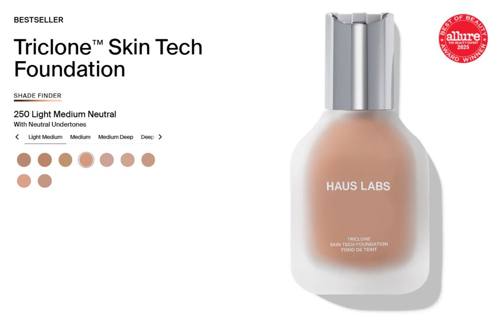 Triclone skin tech medium coverage foundation Haus labs by Lady