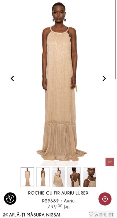 Nissa Rochie Maxi lunga auriu