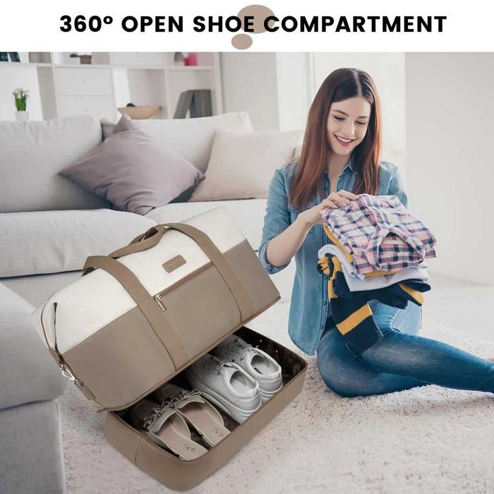 Geantă de călătorie LOVEVOOK, mare, compartiment pentru pantofi