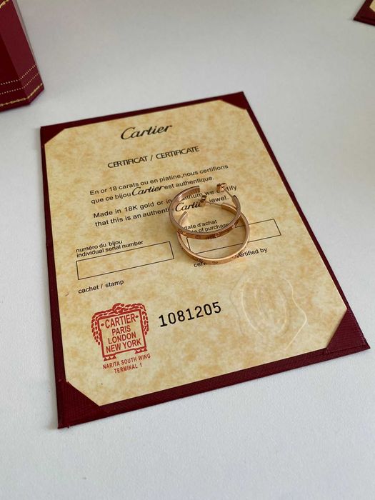 Cercei Cartier LOVE Rose Gold 24K Small