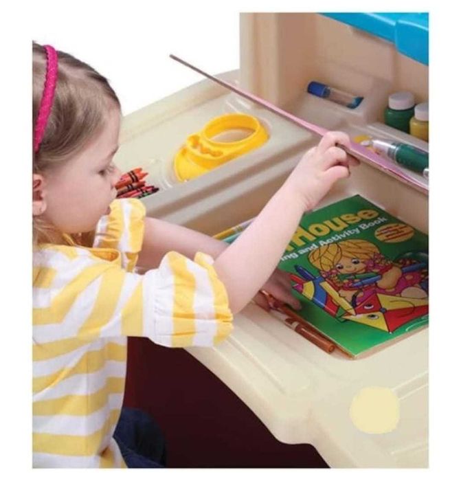 masa birou copii cu scăunel STEP2 Deluxe Art Activity Desk