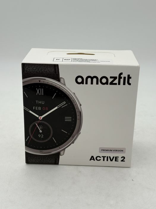 Smartwatch AMAZFIT Active 2, GPS, Android/iOS, Black Leather, sigilat
