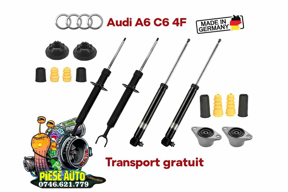 Set amortizoare cu flanse si protectii Audi A6 C6 2004-2011