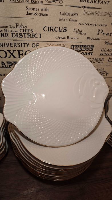 Set Farfurii Porțelan Fine Apulum - Model Pește