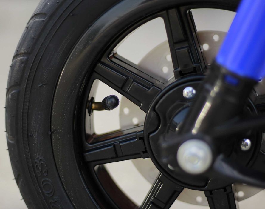 Motocicleta electrica pentru copii QK307 2x30W, roti Gonflabile #Blue