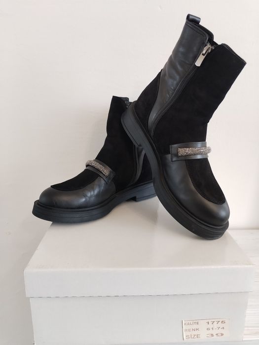 Дамски боти естествена кожа 39 номер