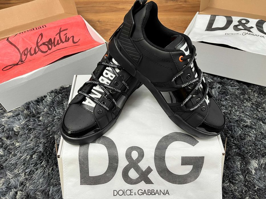 >- Calitate Premium -< Sneakers low top - adidași - pantofi casual-elegant bărbați Dolce & Gabbana Portofino trend vara 2026