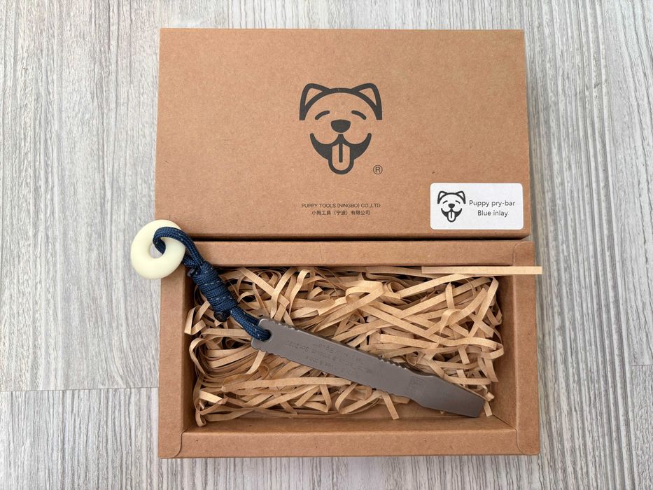 Puppy K&T Puppy Pry-Bar, Blue Inlay - EDC titan