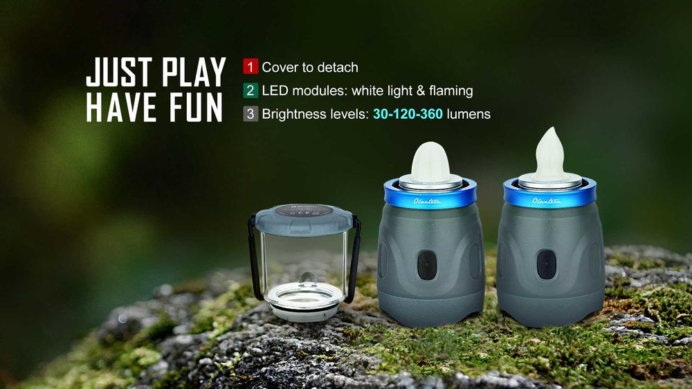 Olight Olantern Basalt Grey - Lanterna tip felinar noua in cutie