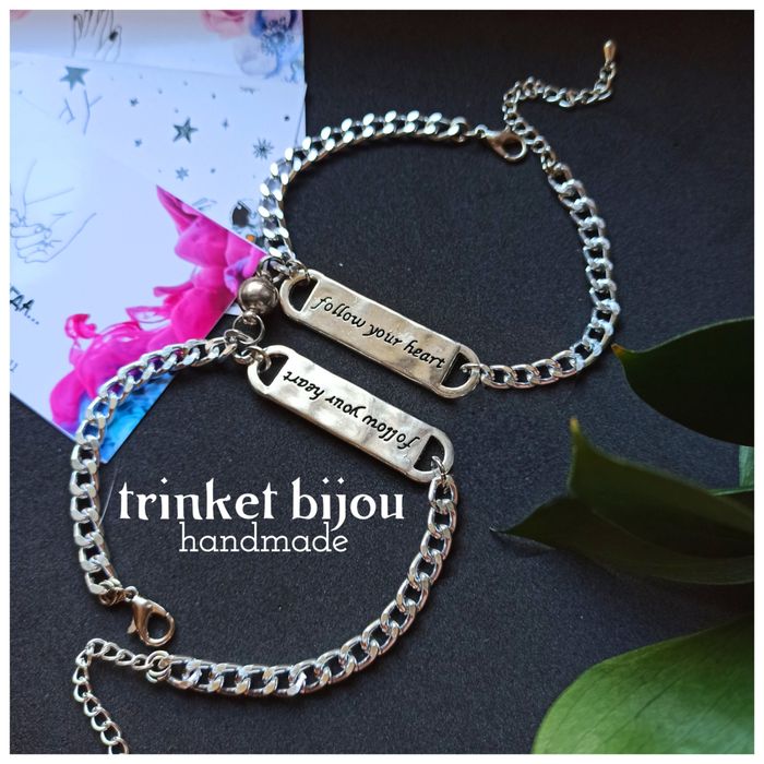 Подарочные парные браслеты с магнитами в для влюблённых.