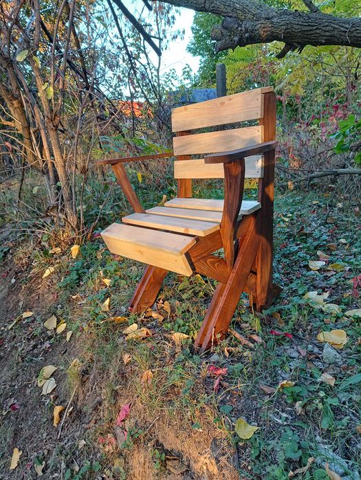 Градински комплект от масив - маса, 2 пейки и столове при желание