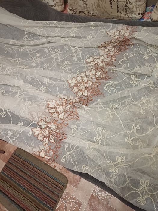 Тюль с рисунком готовый